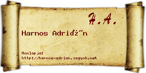 Harnos Adrián névjegykártya