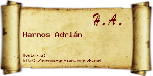 Harnos Adrián névjegykártya
